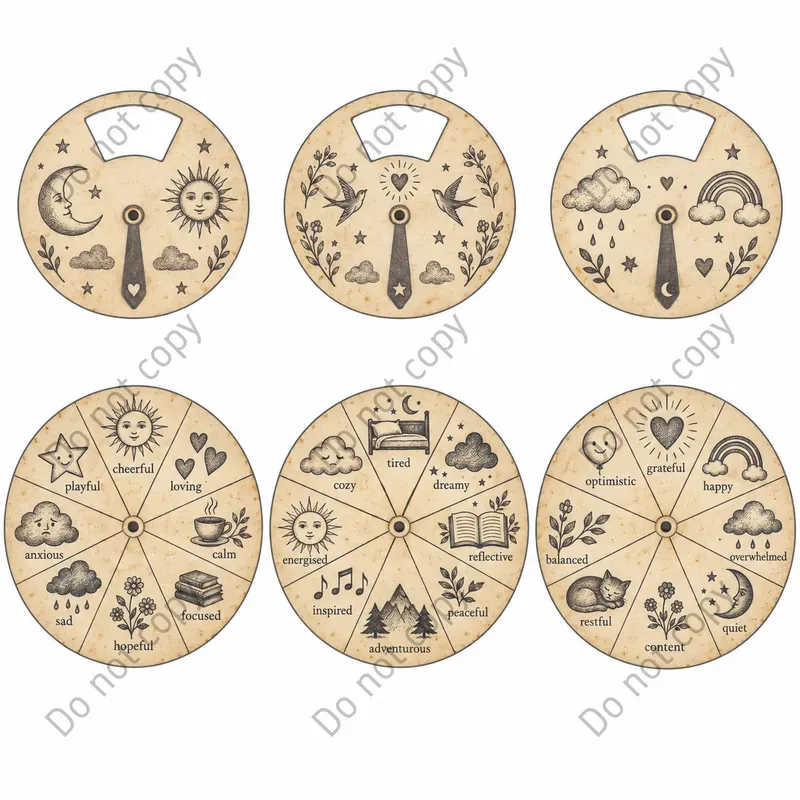 Junk Journal Volvelle Wheel Sheets