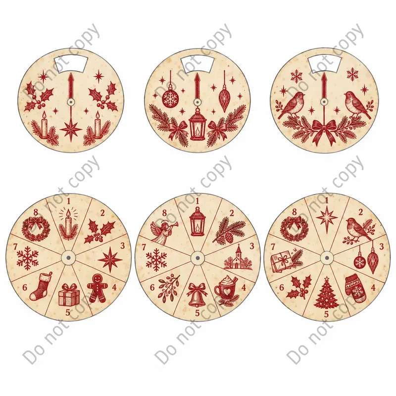 Junk Journal Volvelle Wheel Sheets