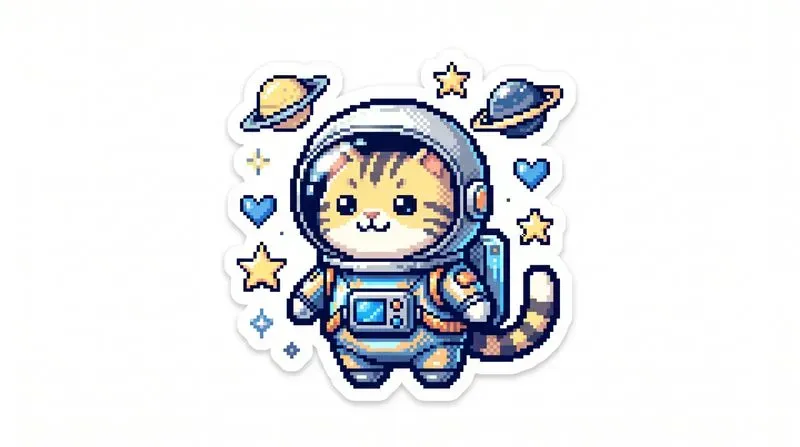 HD Kawaii Pixel Art Stickers