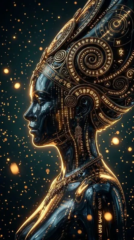 Dark Chrome Liquid Metal Art