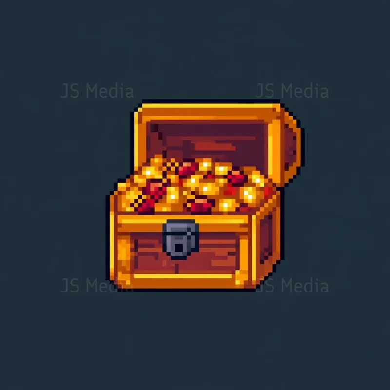 16bit Retro Pirate Treasure RPG Icons