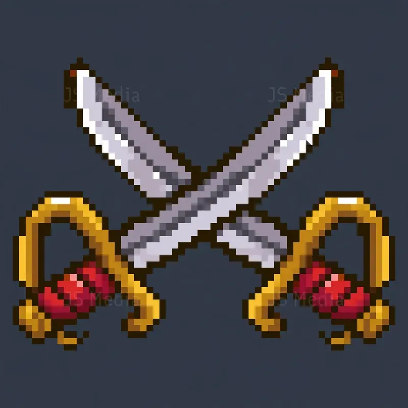 16bit Retro Pirate Treasure RPG Icons