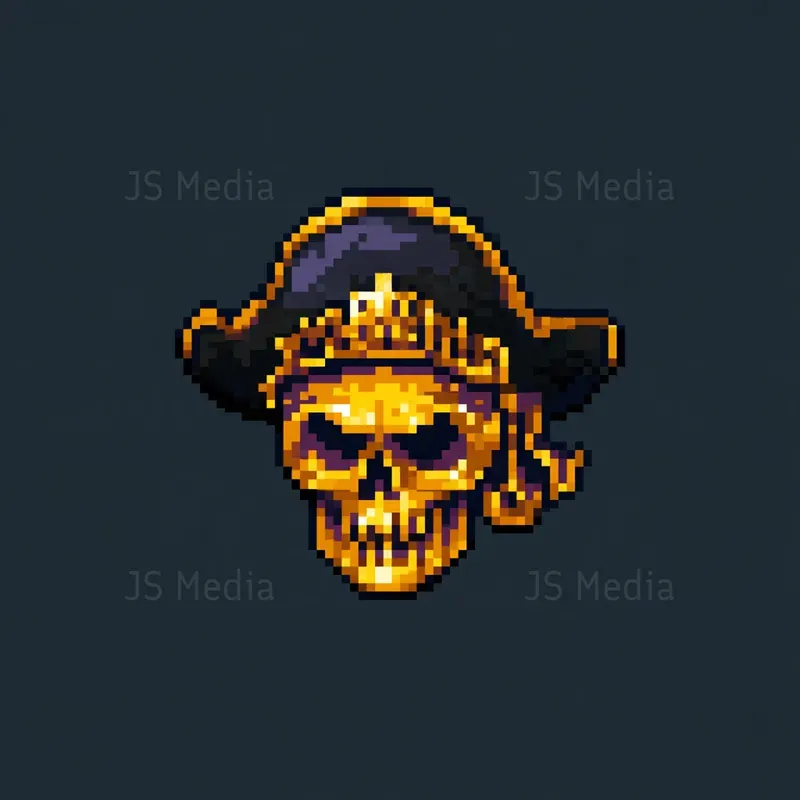 16bit Retro Pirate Treasure RPG Icons