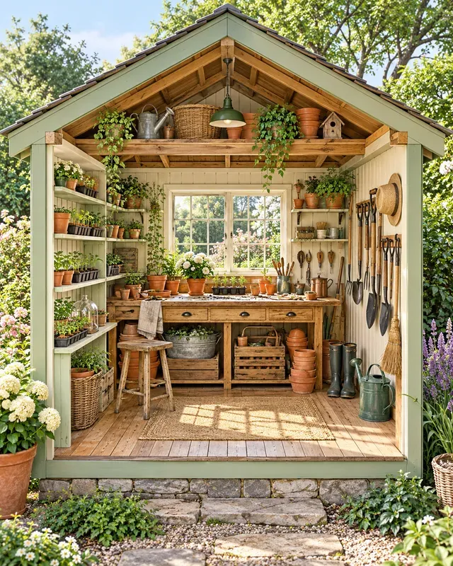 Garden Shed Cutaway Scenes