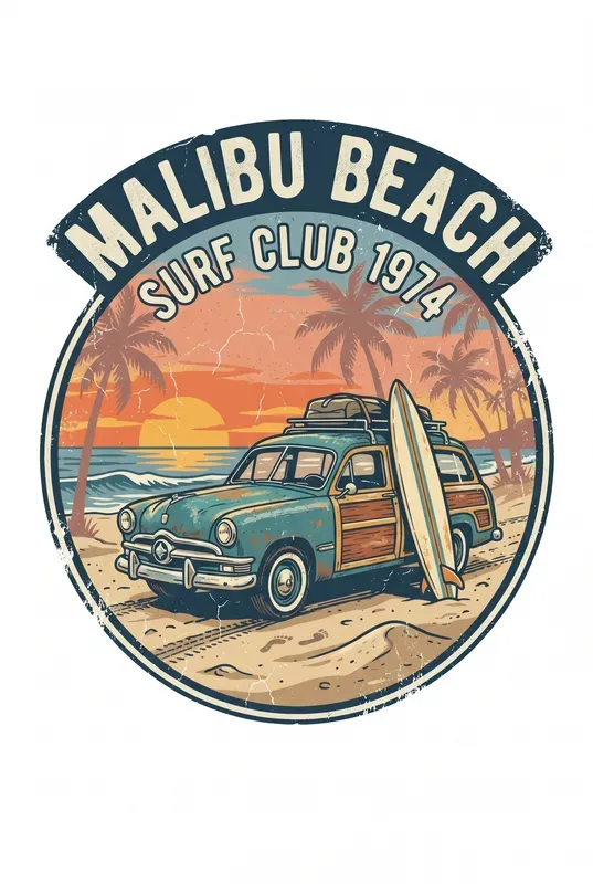 70s Retro Vertical Desert Tshirt Logos