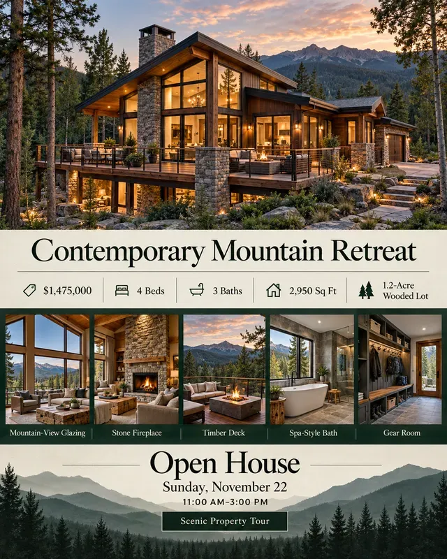 Real Estate Open House Flyer Features