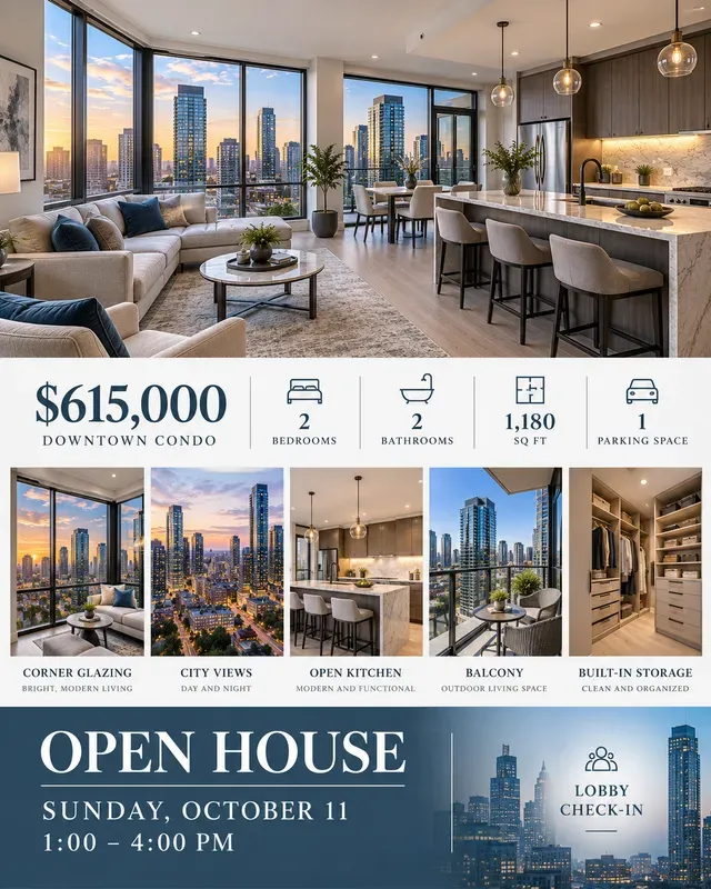 Real Estate Open House Flyer Features