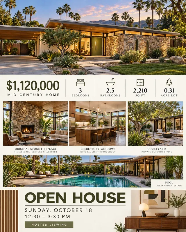 Real Estate Open House Flyer Features
