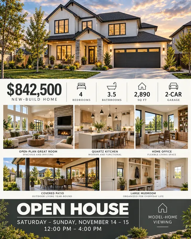 Real Estate Open House Flyer Features