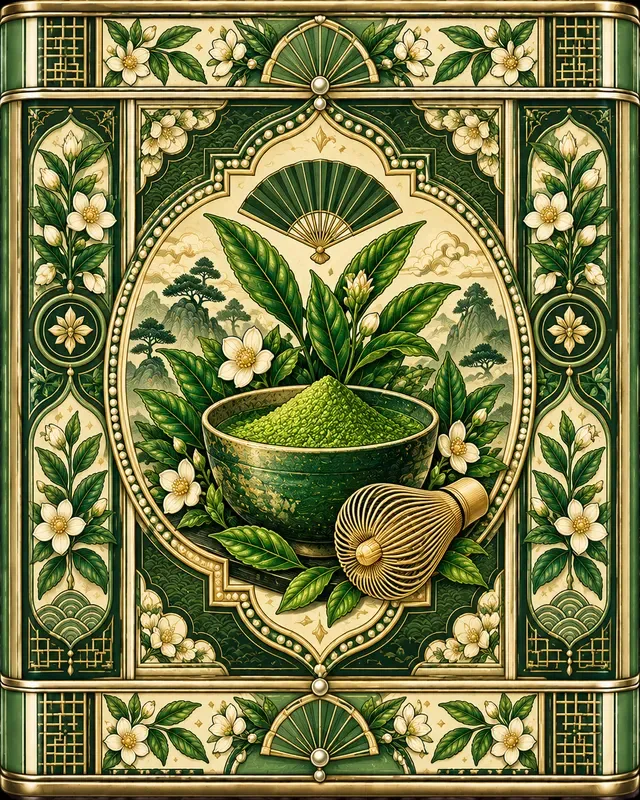 Ornate Tea Tin Emblems