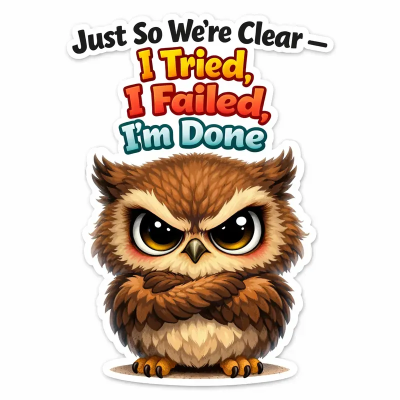 Cute Sarcastic Animal Quote Art