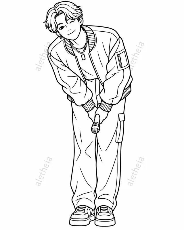 Kawaii Kpop Idol Coloring Book Pages Pro