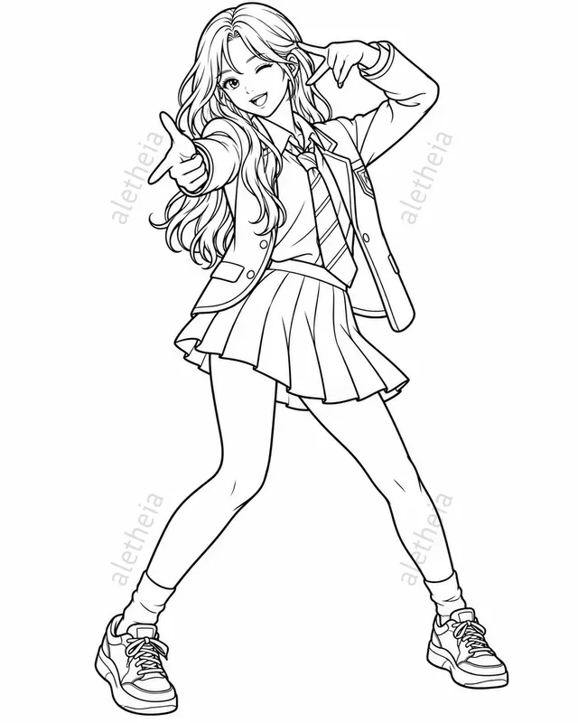 Kawaii Kpop Idol Coloring Book Pages Pro
