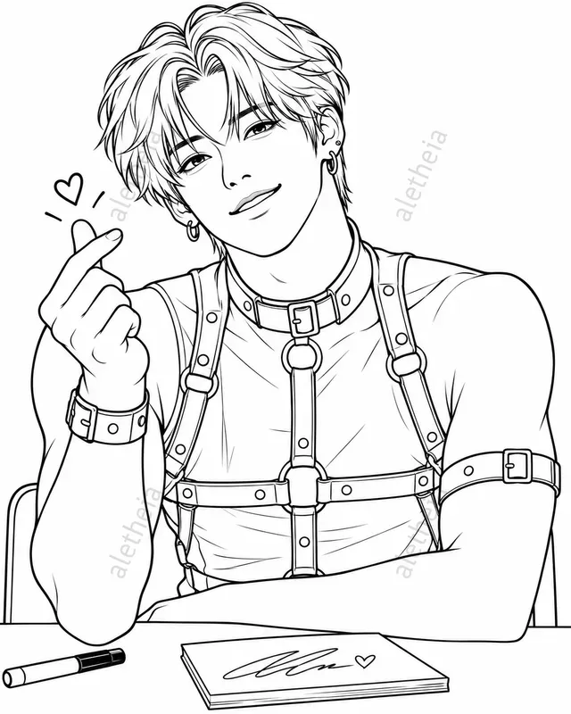 Kawaii Kpop Idol Coloring Book Pages Pro