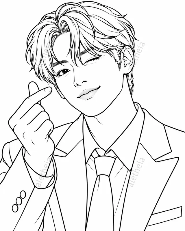 Kawaii Kpop Idol Coloring Book Pages Pro