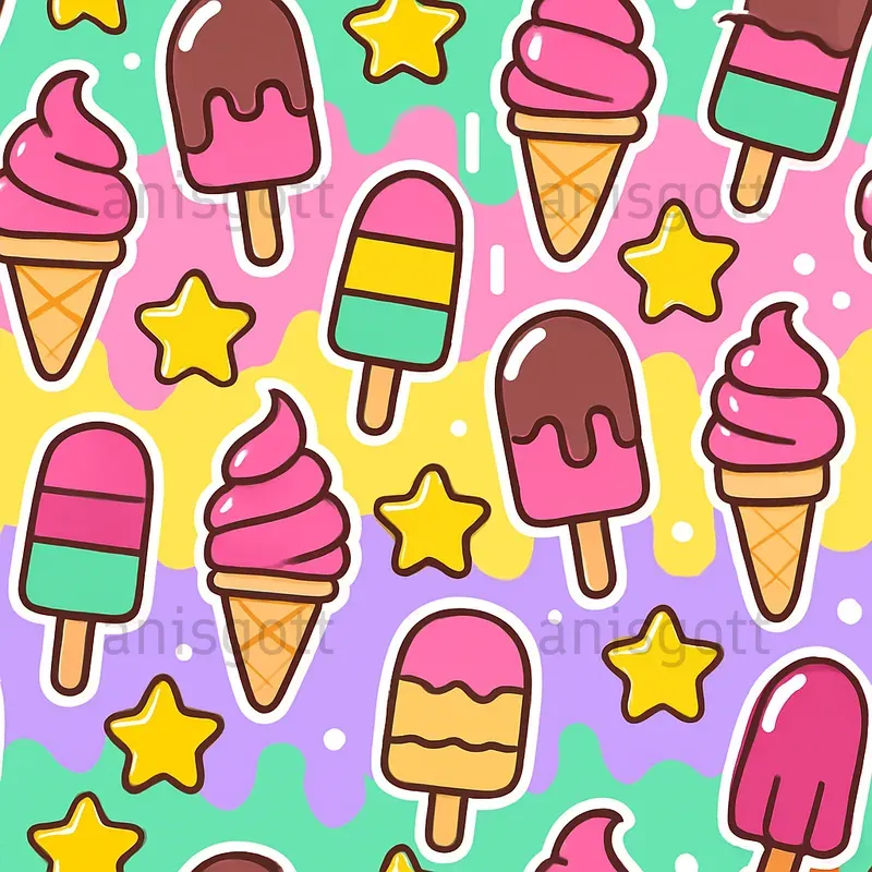 Groovy Retro Cute Seamless Patterns
