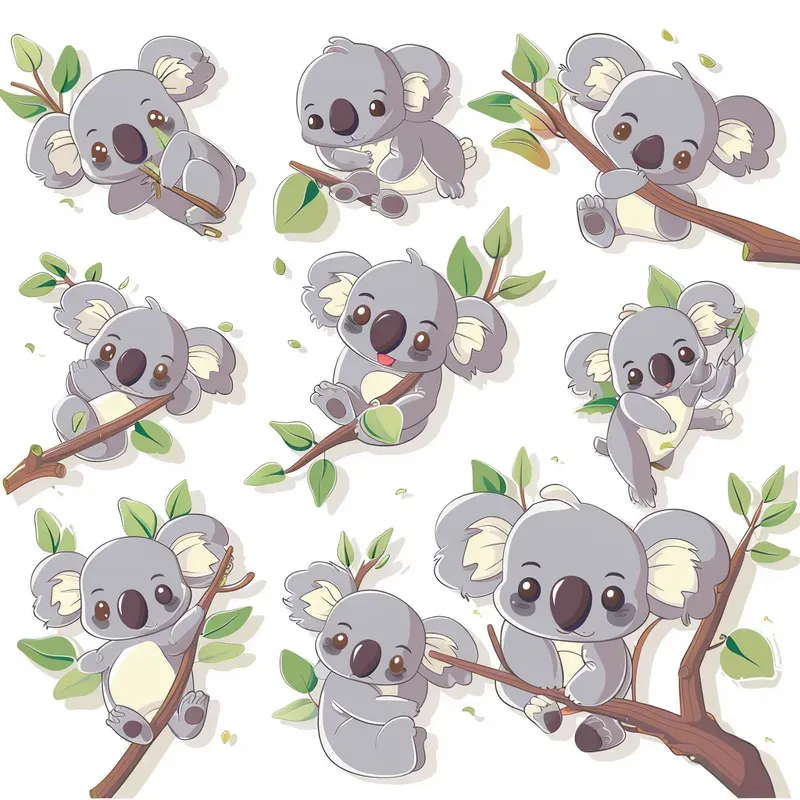 Pastel Kawaii Sticker Sheet Designs