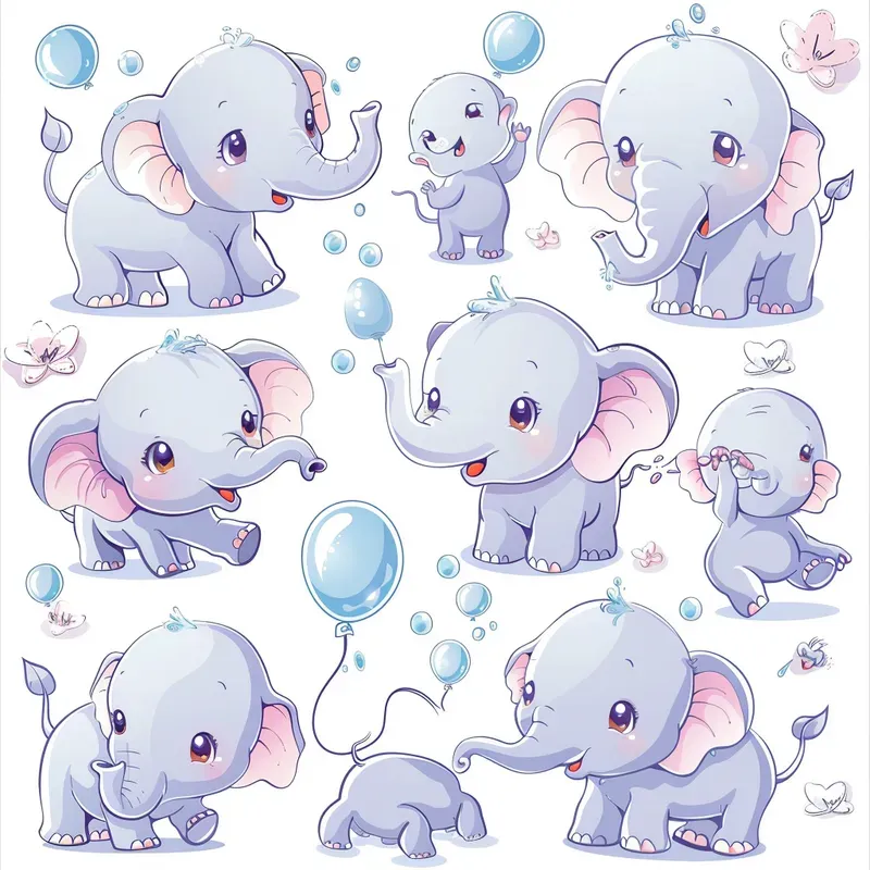 Pastel Kawaii Sticker Sheet Designs