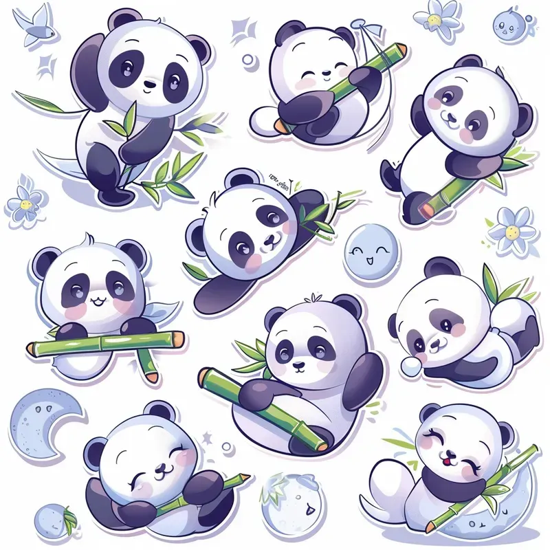 Pastel Kawaii Sticker Sheet Designs