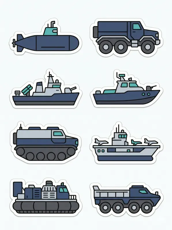 Military Vehicles Sticker Packs
