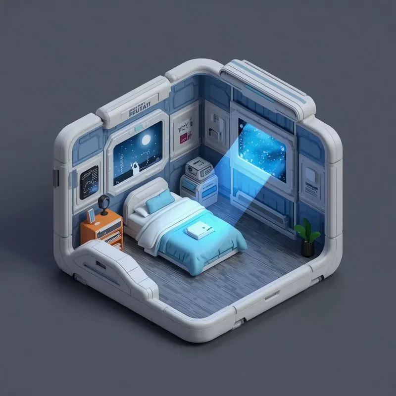 3D Isometric Cozy Fantasy Room Dioramas