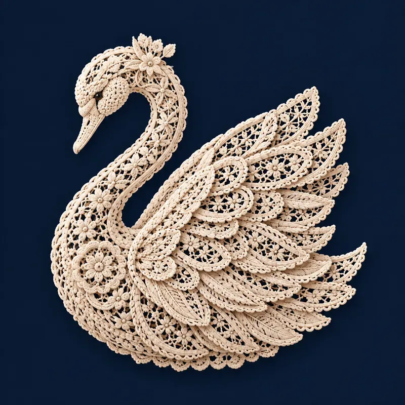 Intricate Handdrawn Cotton Lace Cliparts