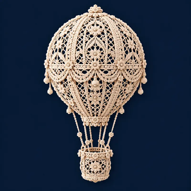 Intricate Handdrawn Cotton Lace Cliparts
