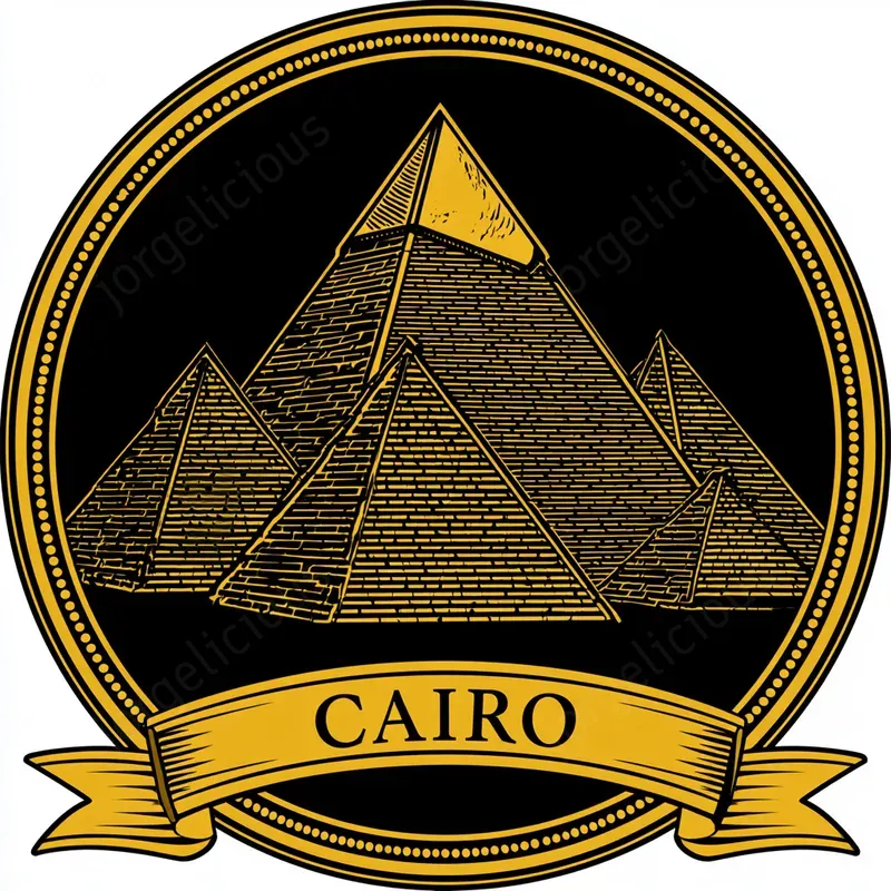Luxury Gold Landmark Badge Emblems