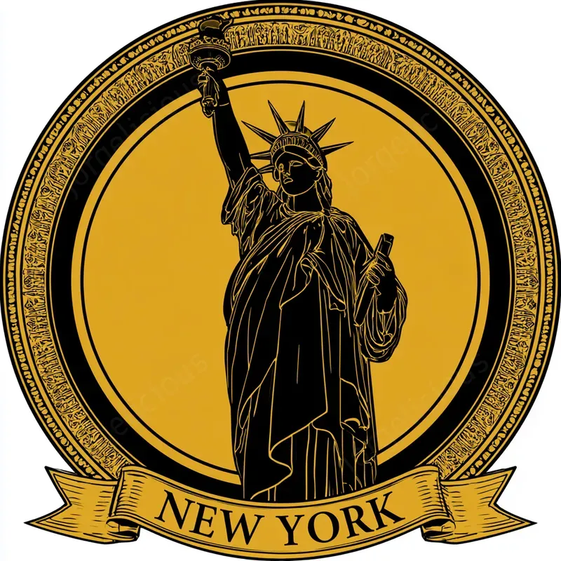 Luxury Gold Landmark Badge Emblems