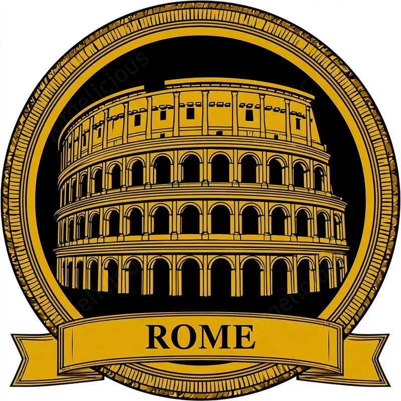 Luxury Gold Landmark Badge Emblems