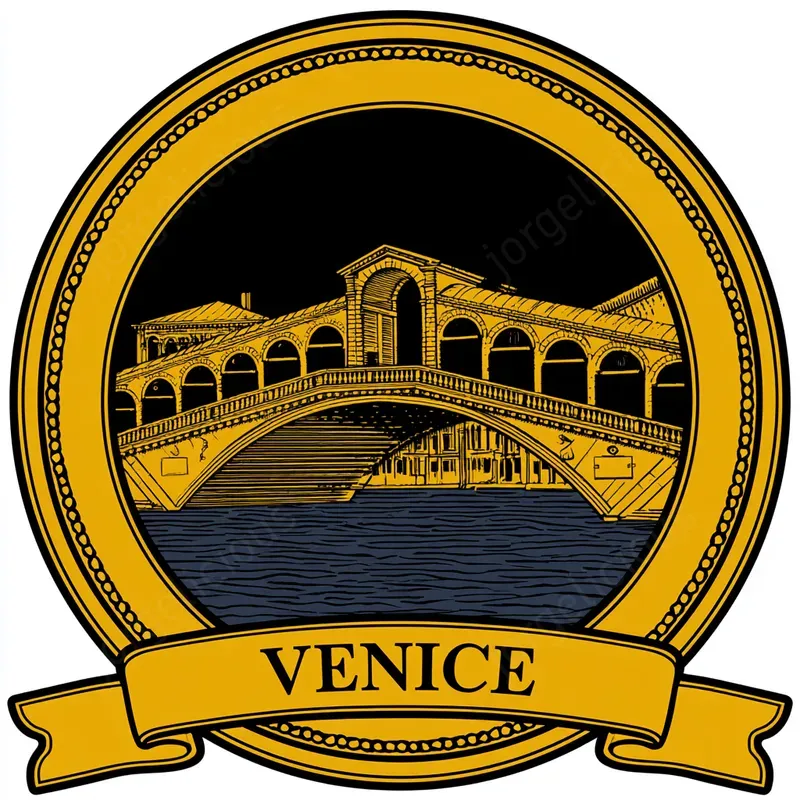 Luxury Gold Landmark Badge Emblems