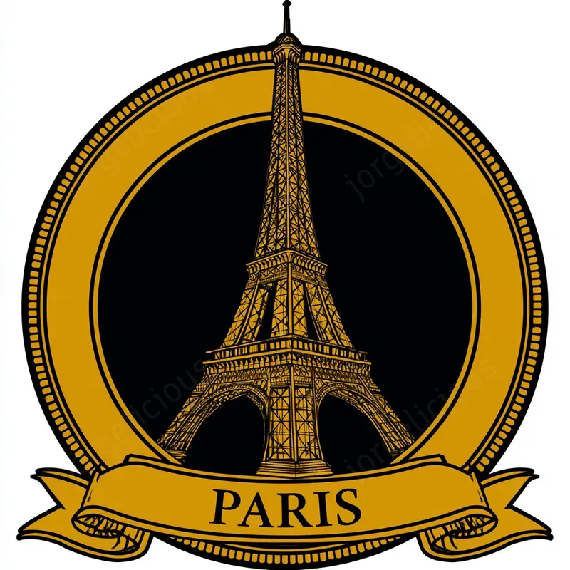 Luxury Gold Landmark Badge Emblems