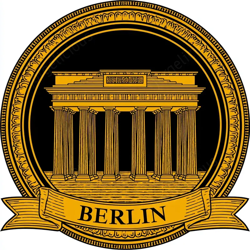 Luxury Gold Landmark Badge Emblems