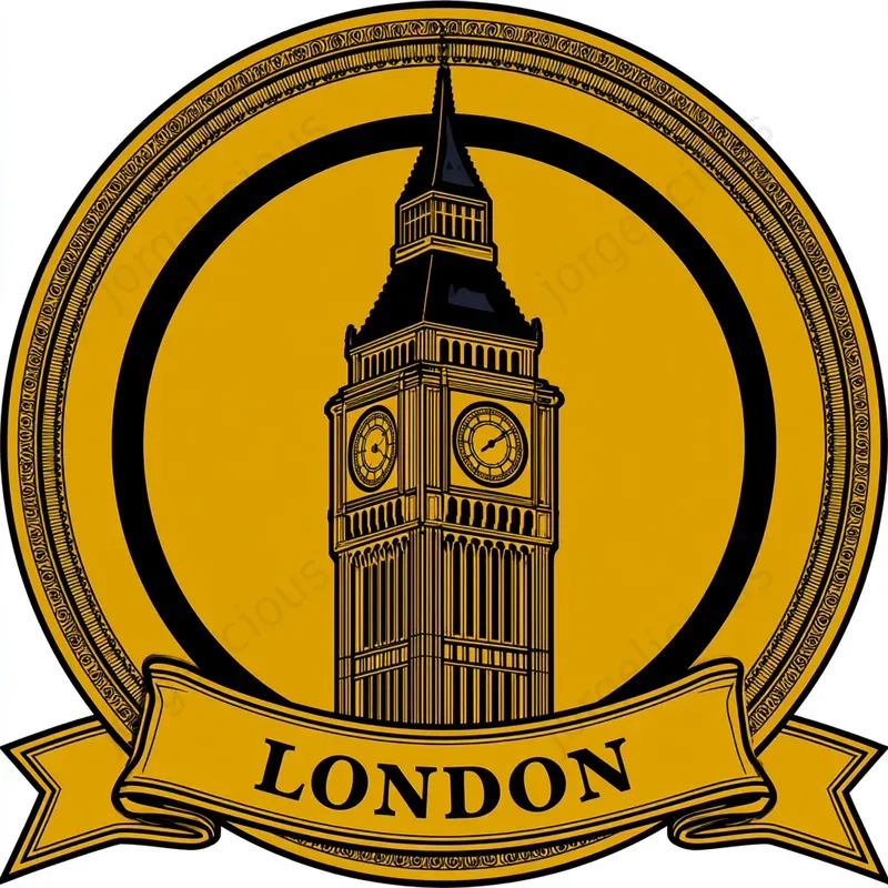 Luxury Gold Landmark Badge Emblems