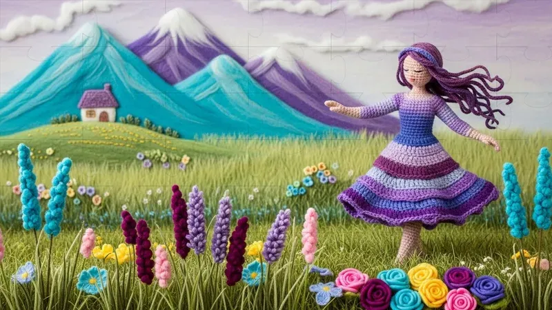 Crocheted Yarn Landscapes