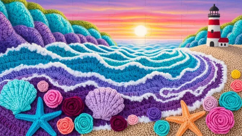 Crocheted Yarn Landscapes