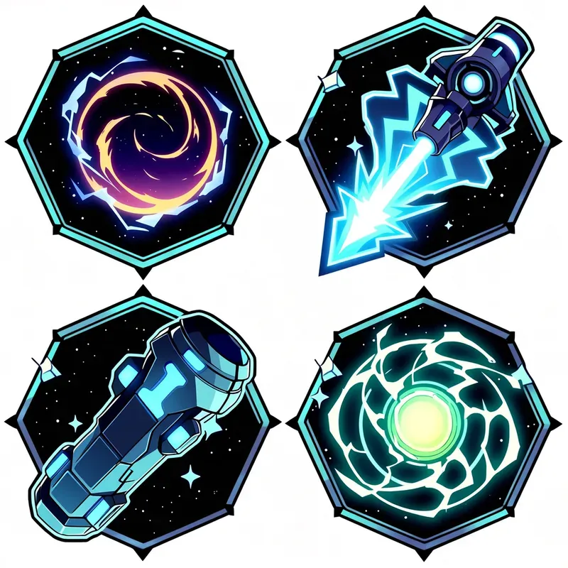 Geometric 2x2 Game Ui Skill Icon Packs