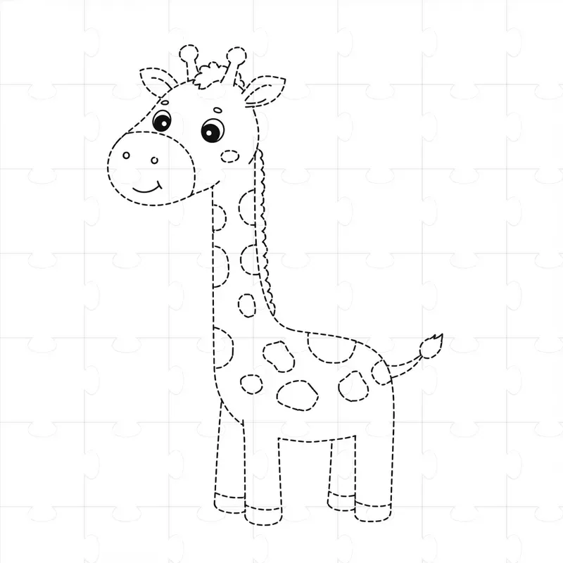 Kids Tracing Animals Coloring Book Pages