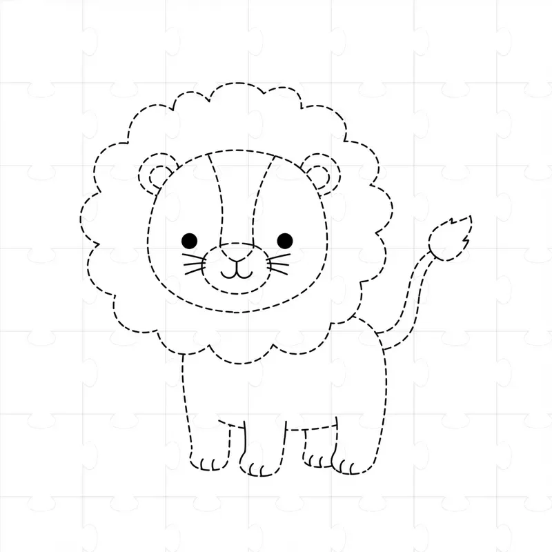 Kids Tracing Animals Coloring Book Pages