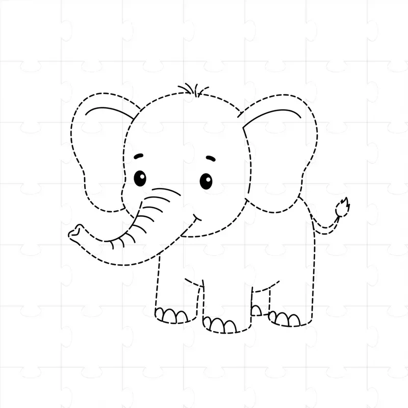 Kids Tracing Animals Coloring Book Pages
