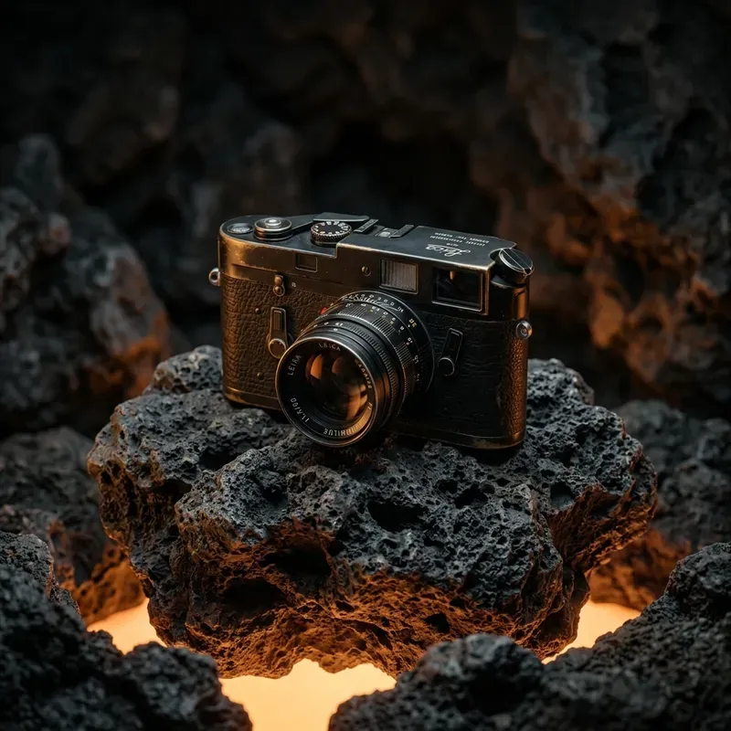 Cinematic Volcanic Rock Product Shots