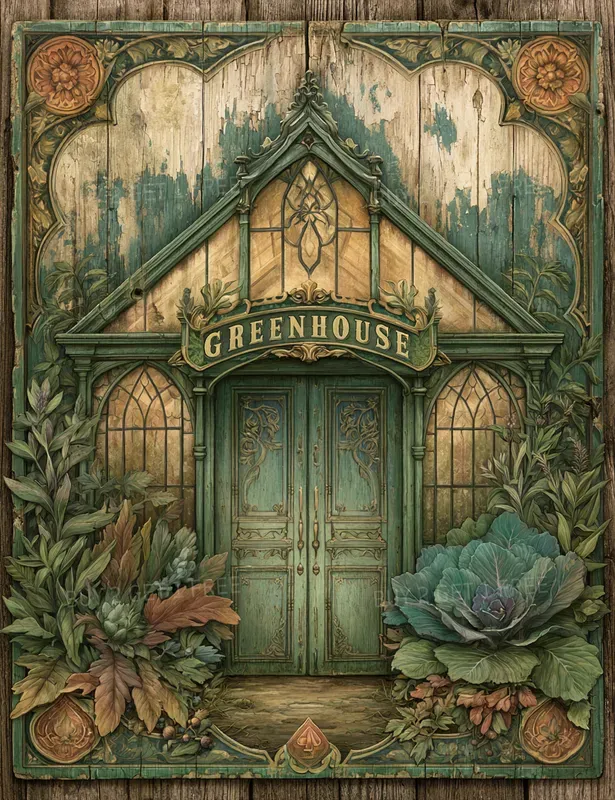 Vintage Greenhouse Junk Journal Pages