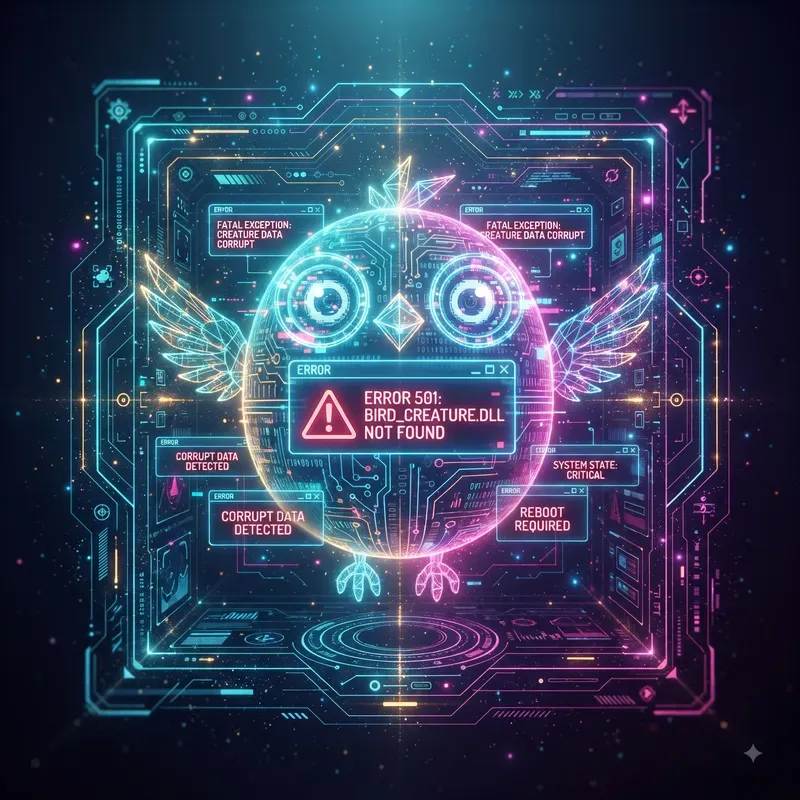 Hologram Error Creature Screens