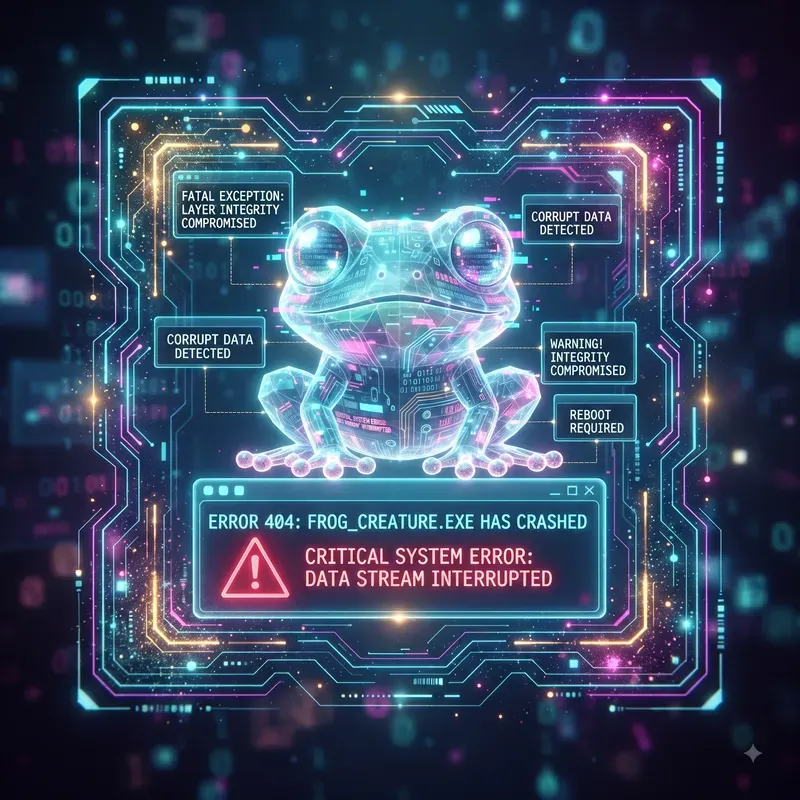 Hologram Error Creature Screens