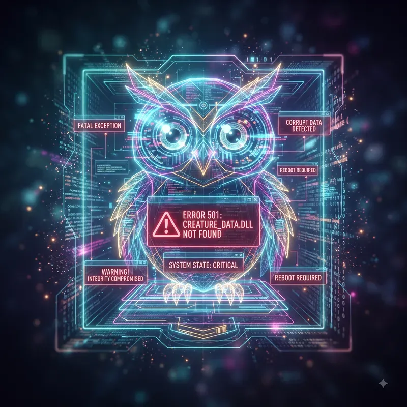 Hologram Error Creature Screens