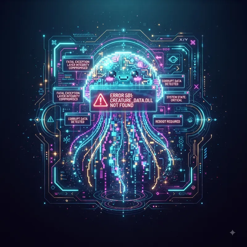 Hologram Error Creature Screens