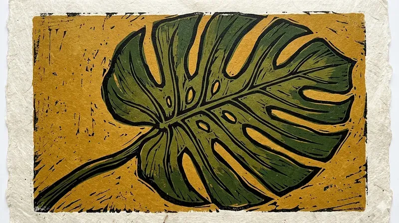 Bold Linocut Botanical Prints
