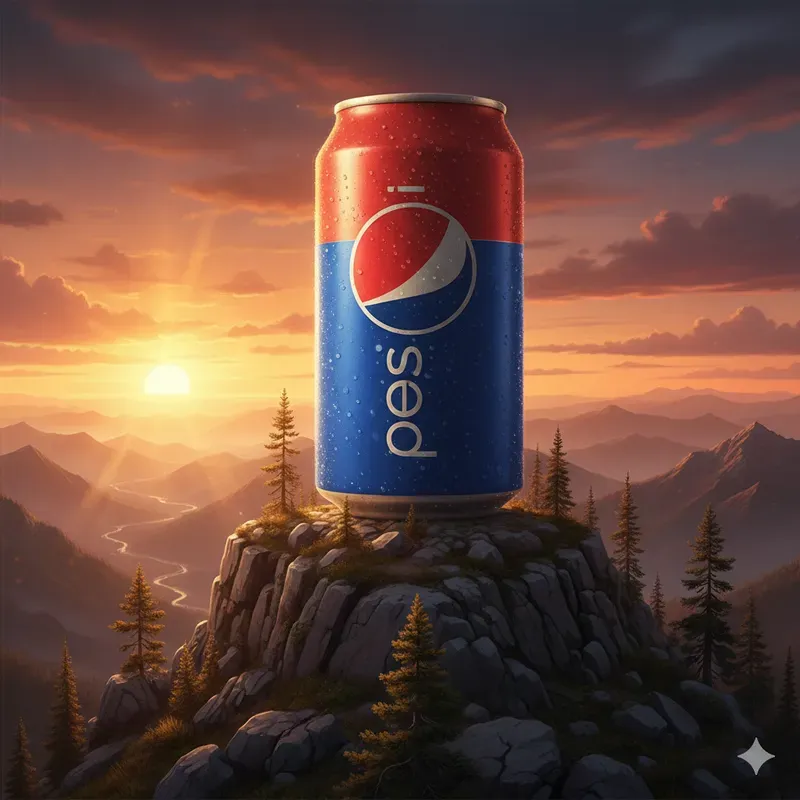 Colossal Drink Can Mountain Scene Views