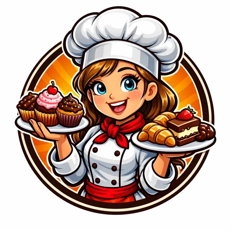 Premium Cartoon Chef Mascot Logos