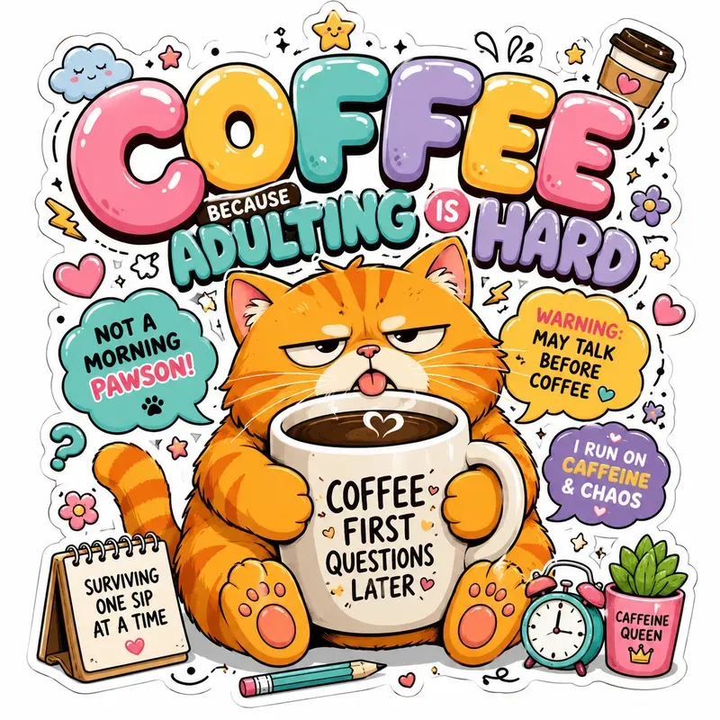 Cute Kawaii Mood Sticker Posters